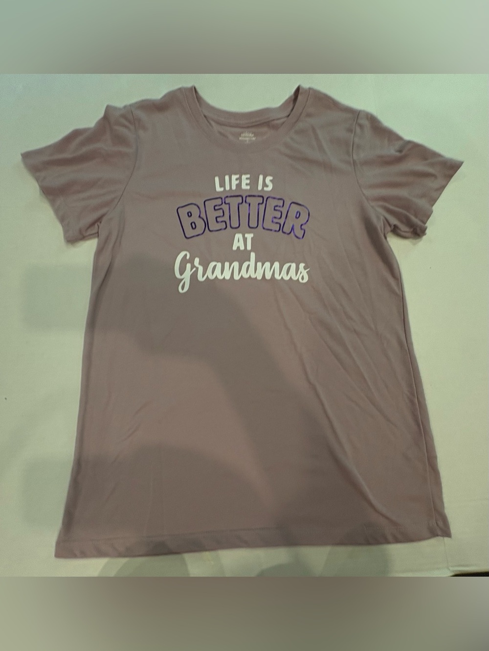 Celebrate It Mauve Graphic Short Sleeve Tee - 'Life is Better at Grandmas'